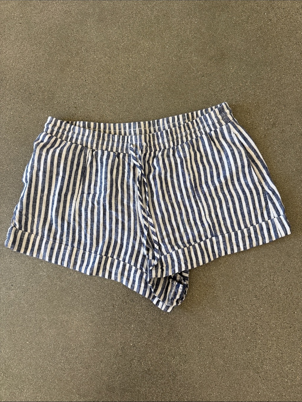 Universal Thread Blue and White Striped Drawstring Shorts